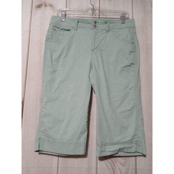 Bandolinoblu Pants Ladies 10‎ Capri Chino Green - Picture 1 of 6